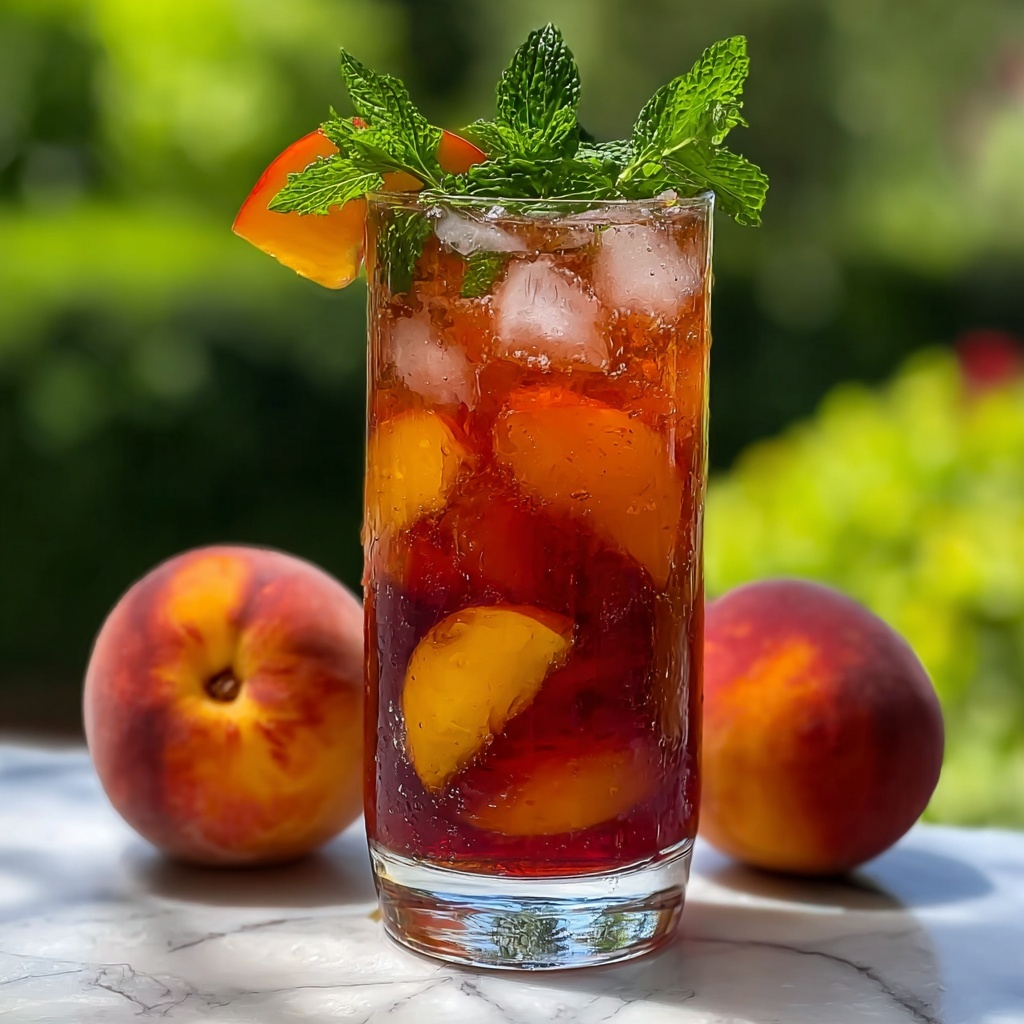 Peach Hibiscus Sunset Tea: Your Refreshing Summer Sip Recipe - Recipe Image