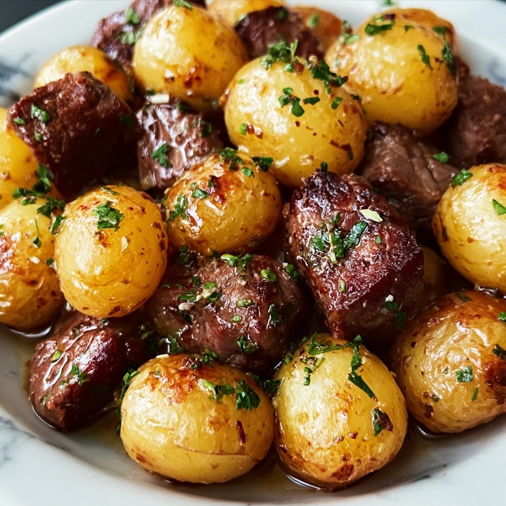 Garlic Butter Beef Bites with Potatoes Recipe - Recipe Image
