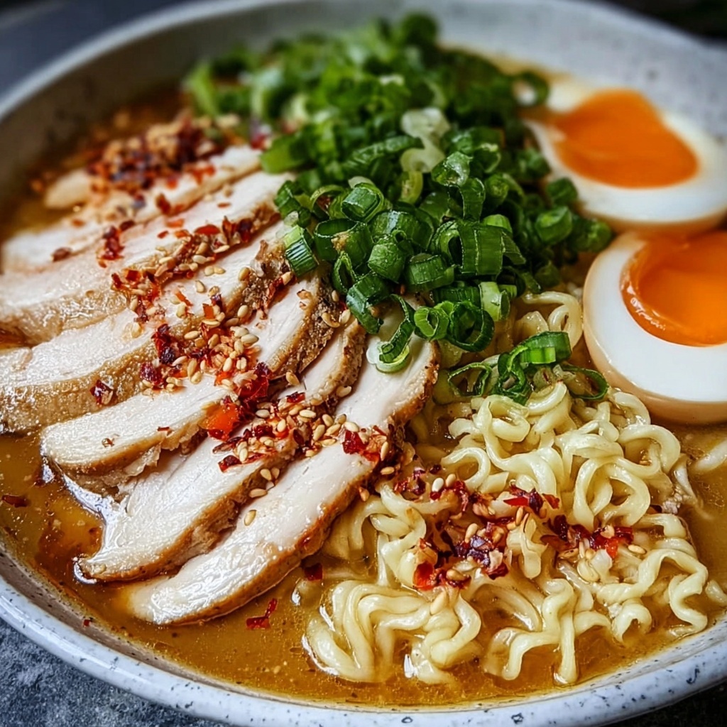 Creamy Garlic Chicken Ramen: A Cozy Bowl of Pure Comfort Recipe - Recipe Image