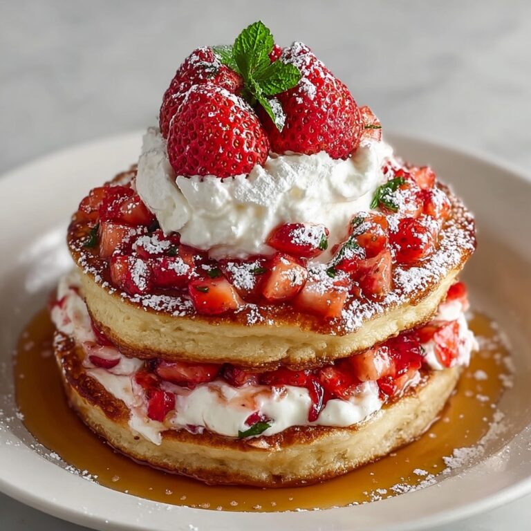 Fluffy Strawberry Cheesecake Pancakes Recipe