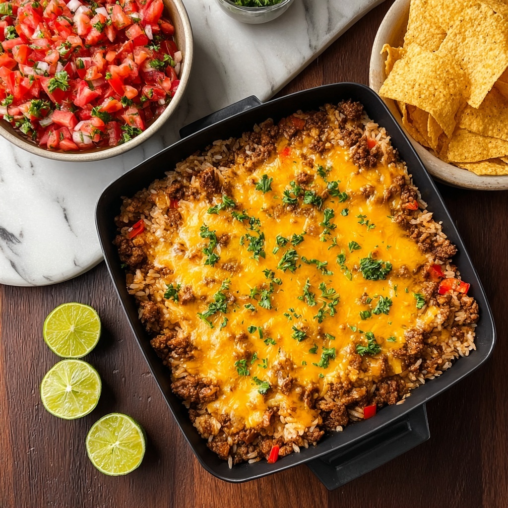 Cheesy Taco Rice Recipe - Recipe Image