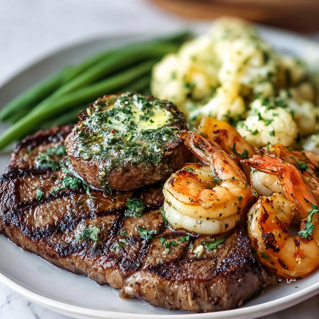 Perfect Valentine’s Dinner: Garlic Butter Steak & Shrimp Recipe - Recipe Image