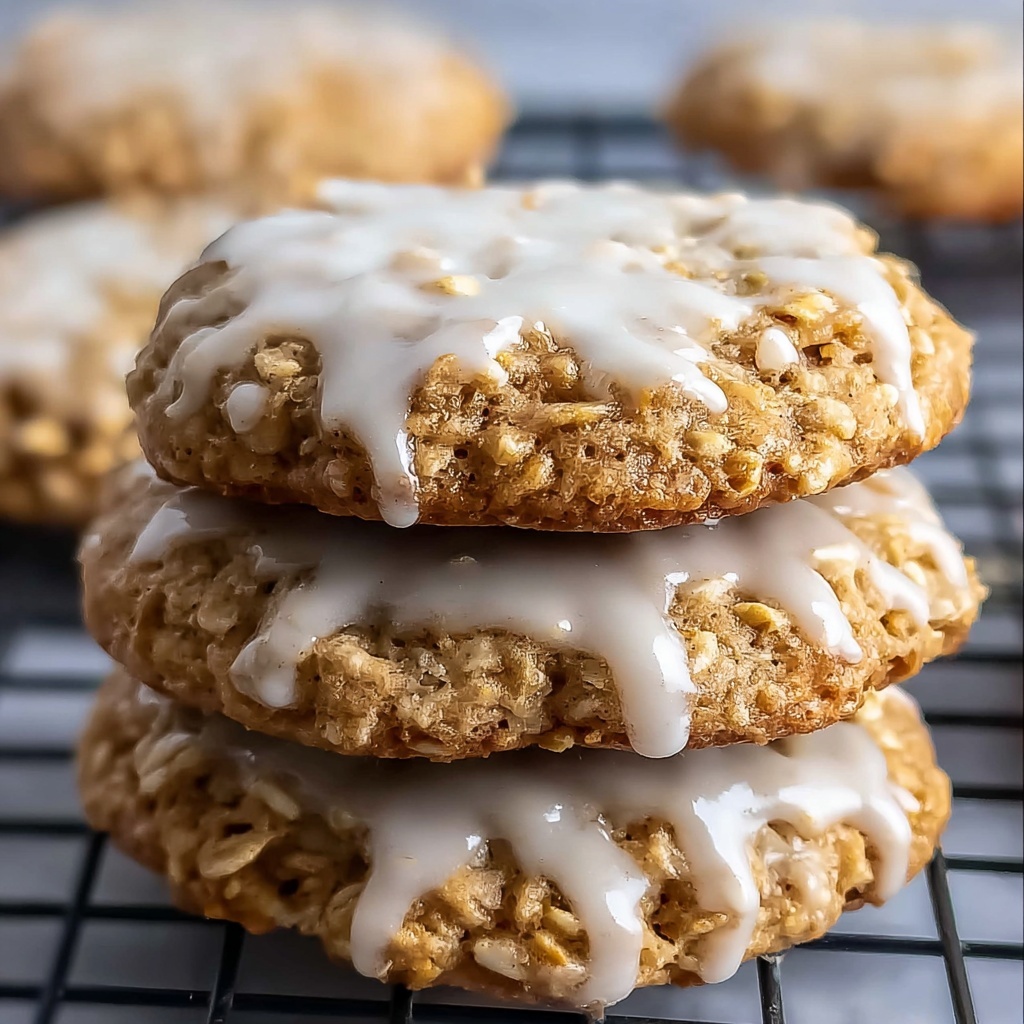 Iced Oatmeal Cookies Recipe - Recipe Image