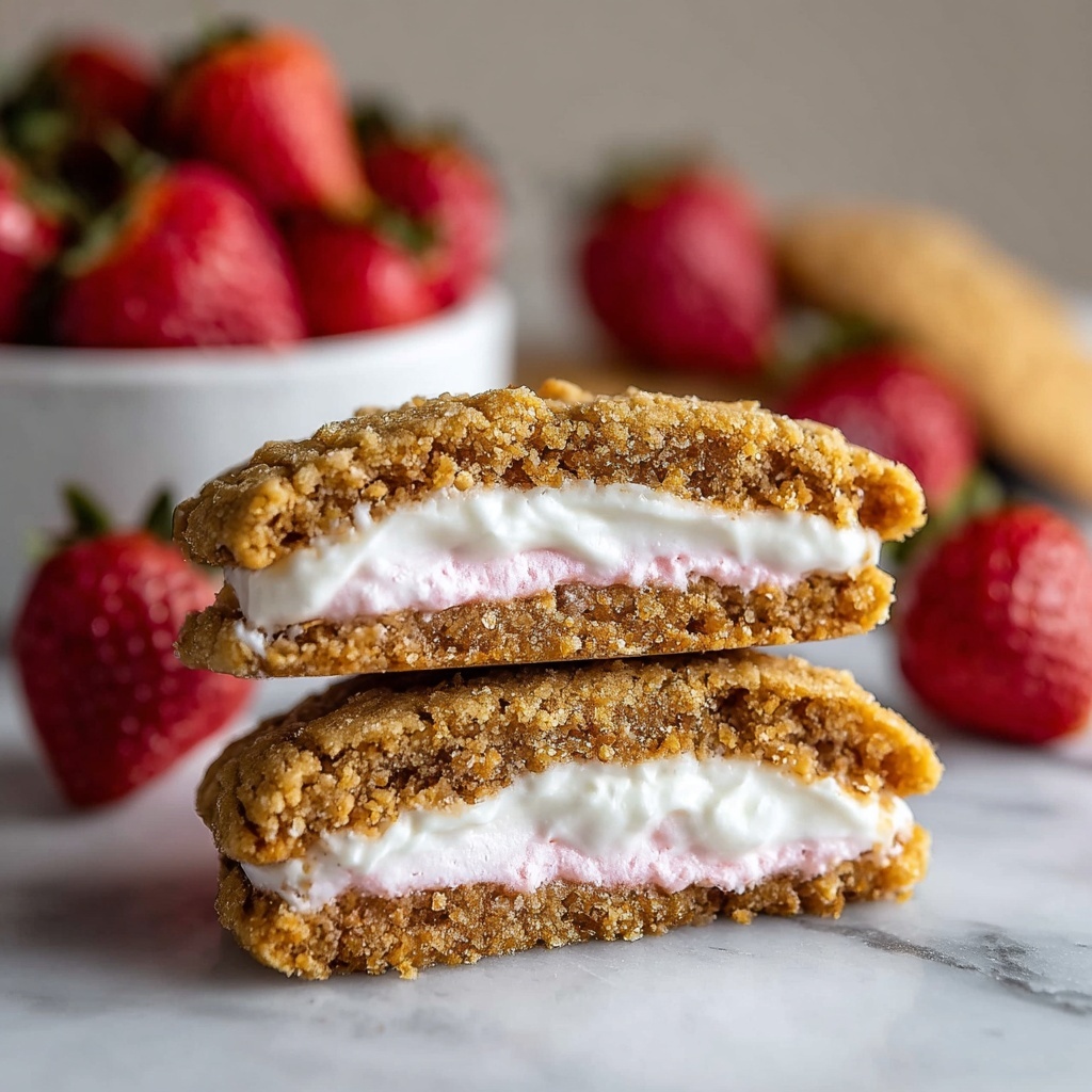 Cheesecake Cookies with Strawberry Jam and White Chocolate Recipe - Recipe Image