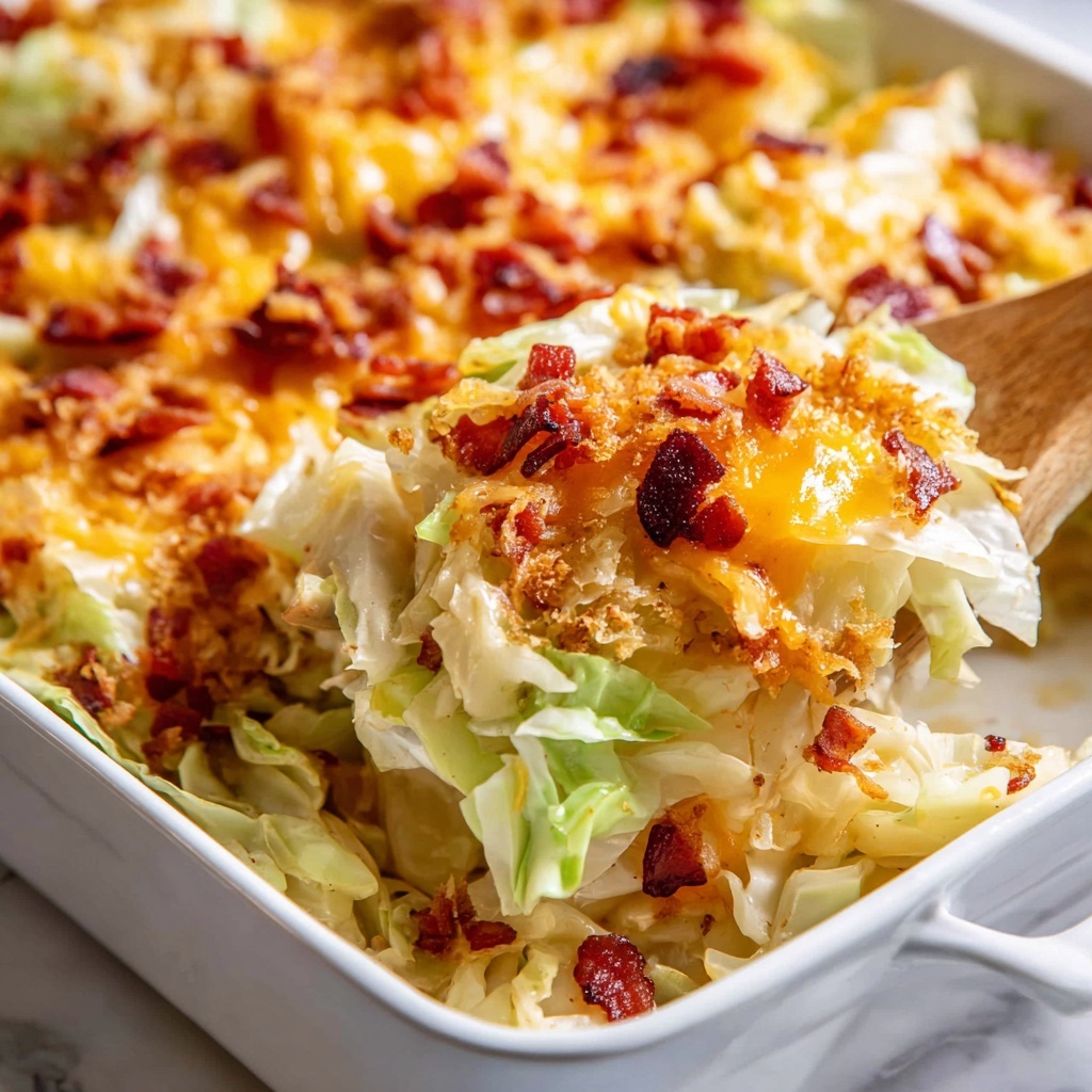 Creamy Cabbage Casserole with Bacon Recipe - Recipe Image