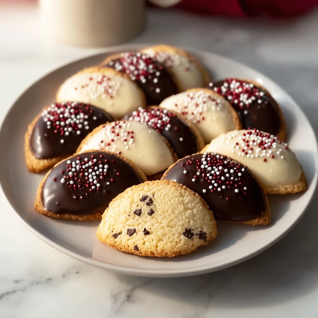 Chocolate Dipped Shortbread Cookies Recipe - Recipe Image