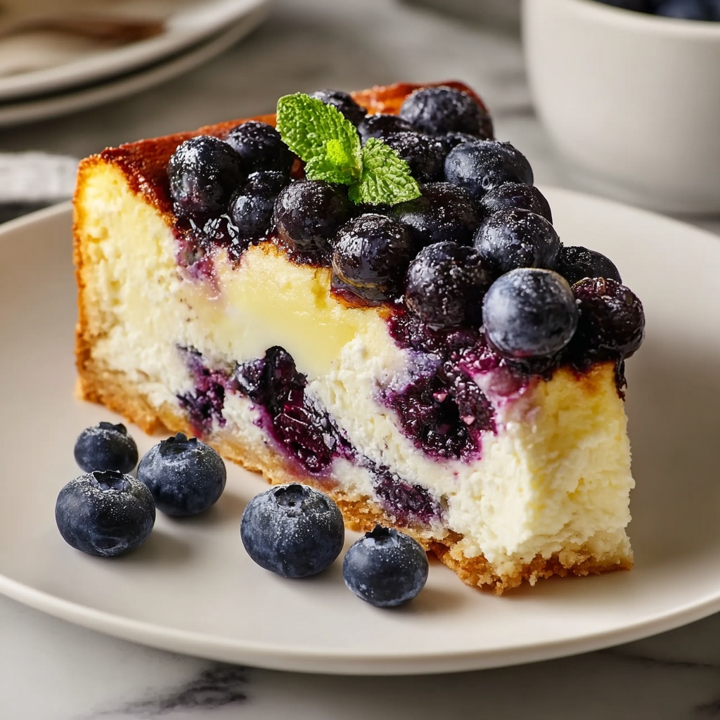 High-Protein Lemon Blueberry Breakfast Bake with Cottage Cheese Recipe - Recipe Image