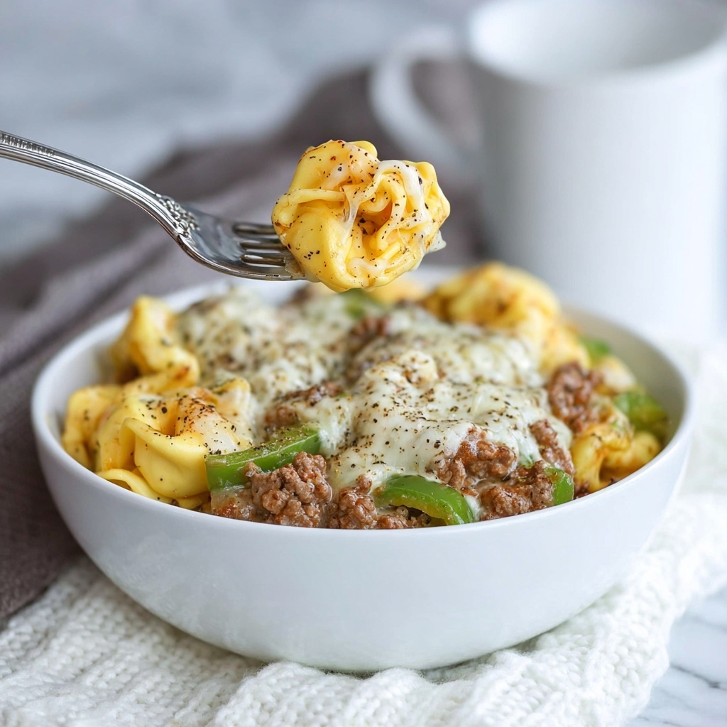 Cheesesteak Tortellini Recipe - Recipe Image