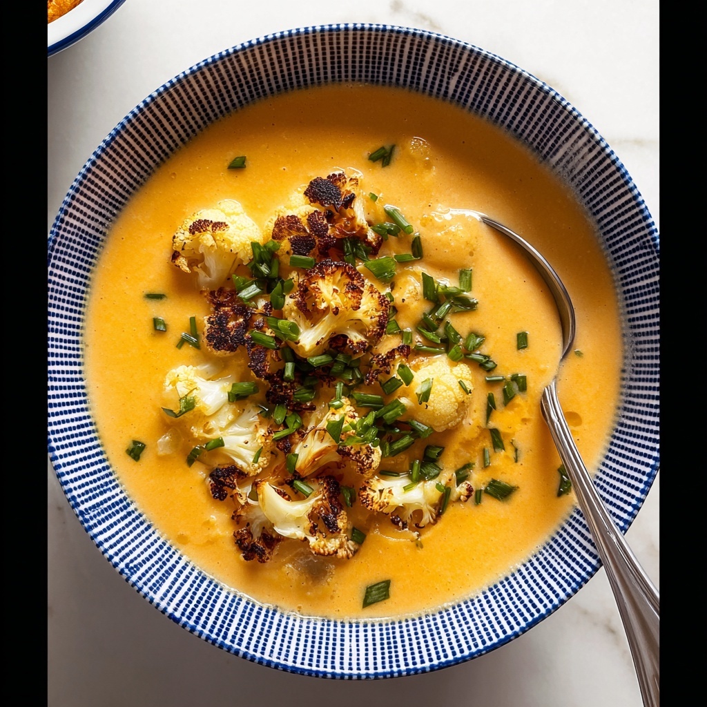 Sweet Potato Soup with Roasted Cauliflower Crumbles Recipe - Recipe Image