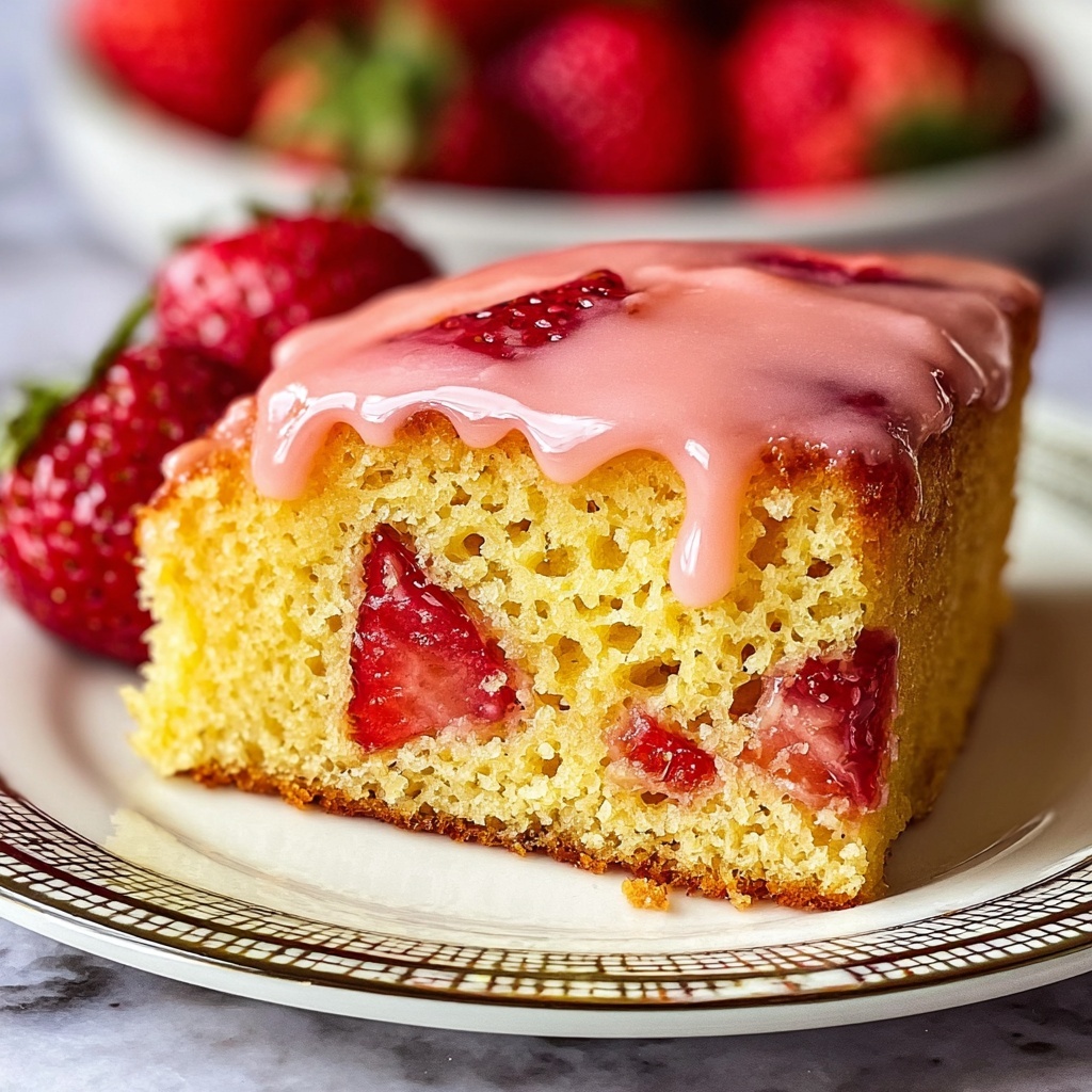 Strawberry Pound Cake with Strawberry Glaze Recipe - Recipe Image