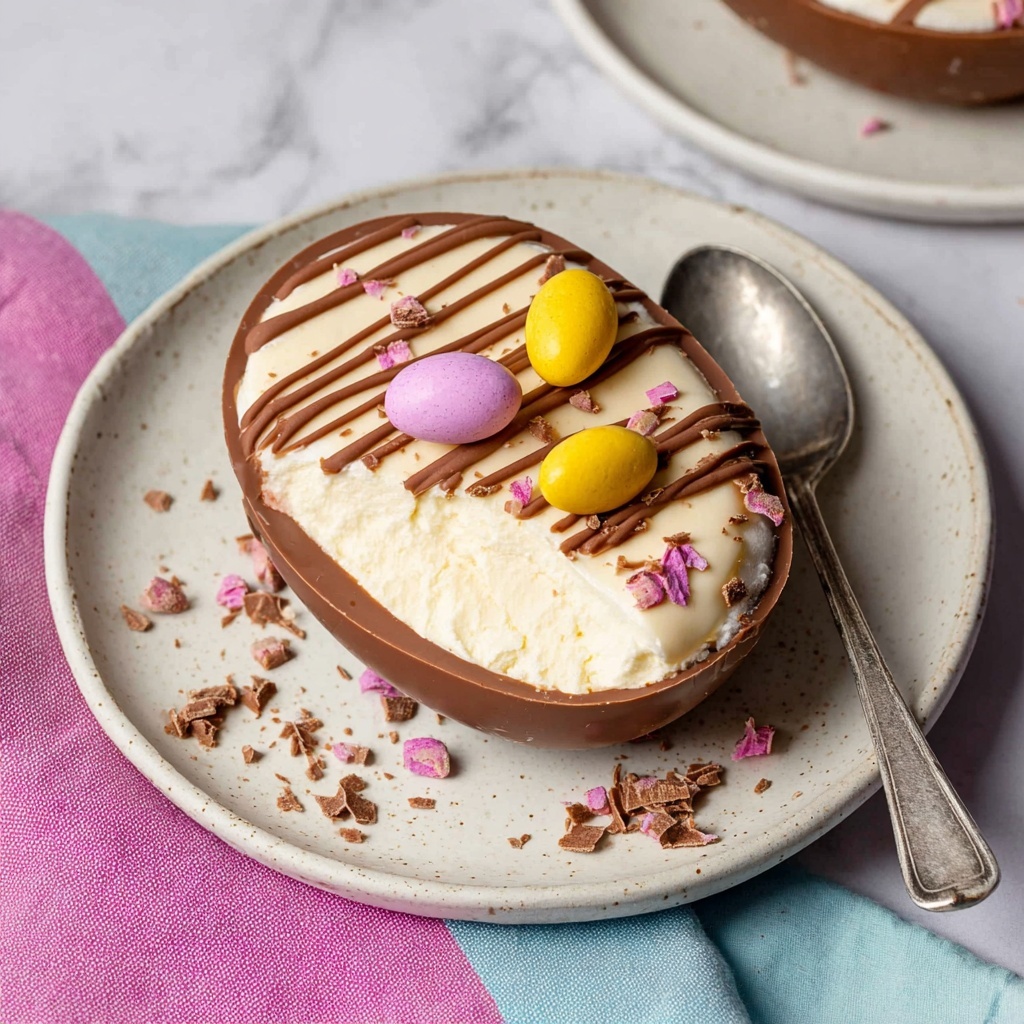 No Bake Easter Egg Cheesecake Recipe - Recipe Image