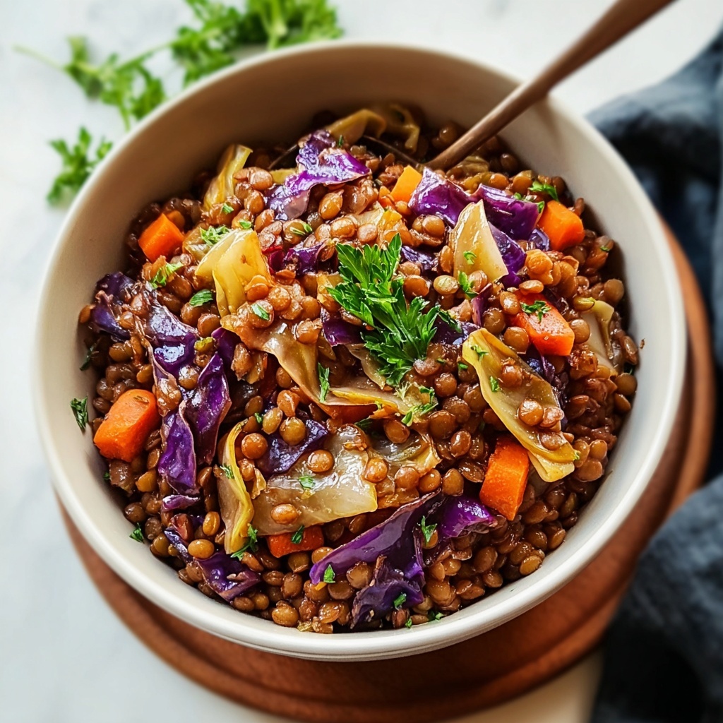 Warm Your Soul with Slow Cooker Cabbage & Lentils Delight Recipe - Recipe Image