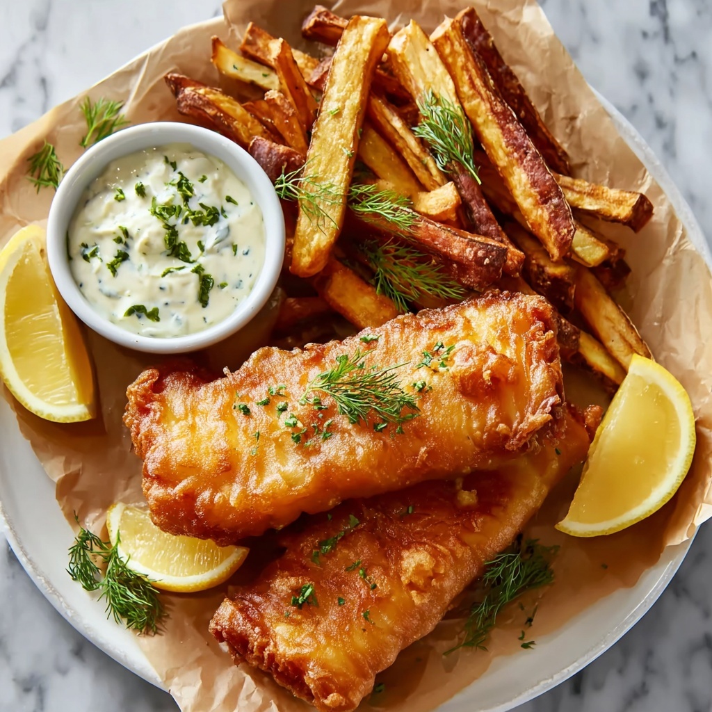 Crispy Beer Battered Fish and Chips (Pub-Style Recipe) Recipe - Recipe Image