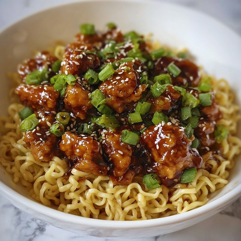 Sticky Garlic Chicken Noodles Recipe - Recipe Image