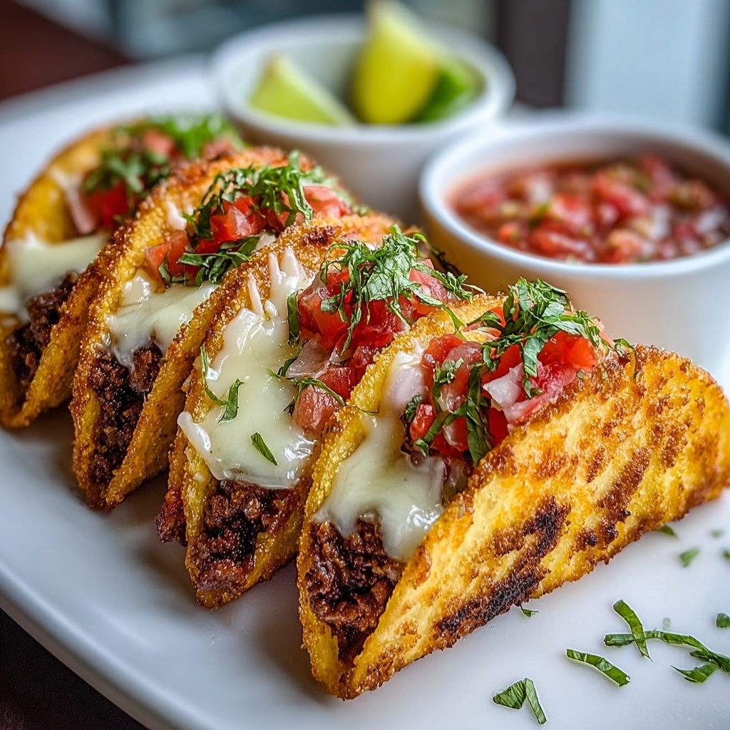 Oven Baked Cheesy Tacos Recipe - Recipe Image