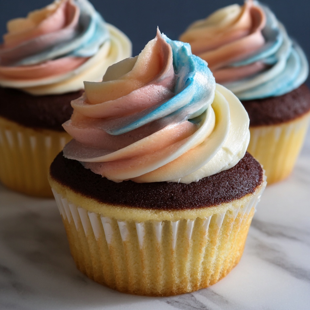 Perfect Swirl Cupcakes: Two-Tone Frosting Magic Recipe - Recipe Image