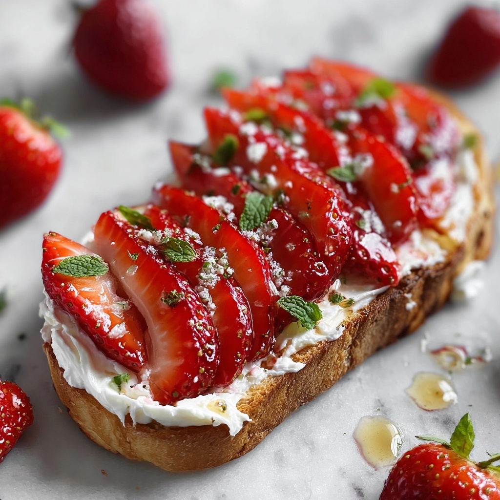 Roasted Strawberry Whipped Ricotta Toast Recipe - Recipe Image