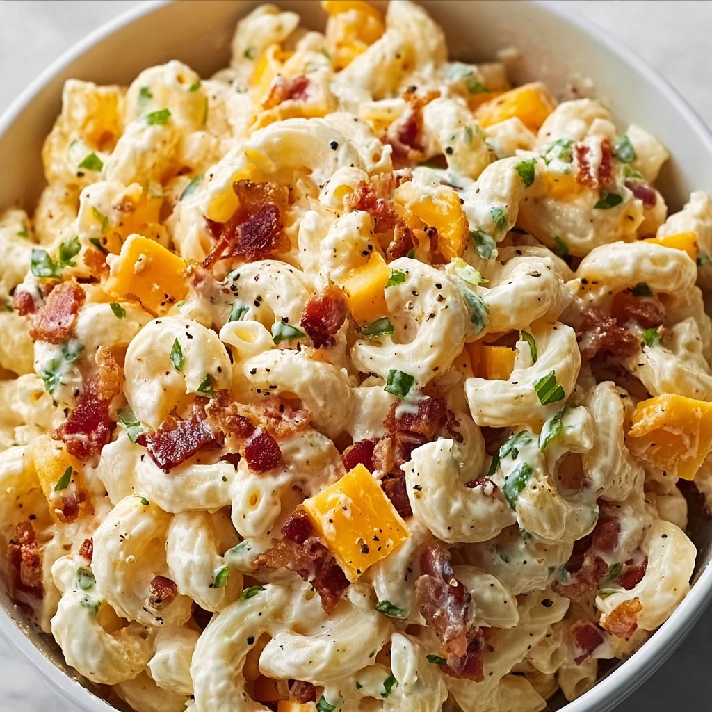 Bacon Cheddar Ranch Pasta Salad: A Creamy Crowd-Pleaser Recipe - Recipe Image