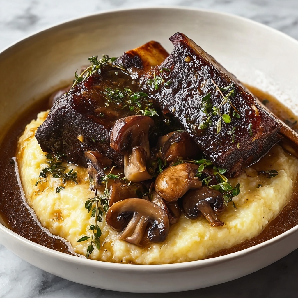 Creamy Mushroom Herb–Braised Beef Short Ribs for Cozy Nights Recipe - Recipe Image