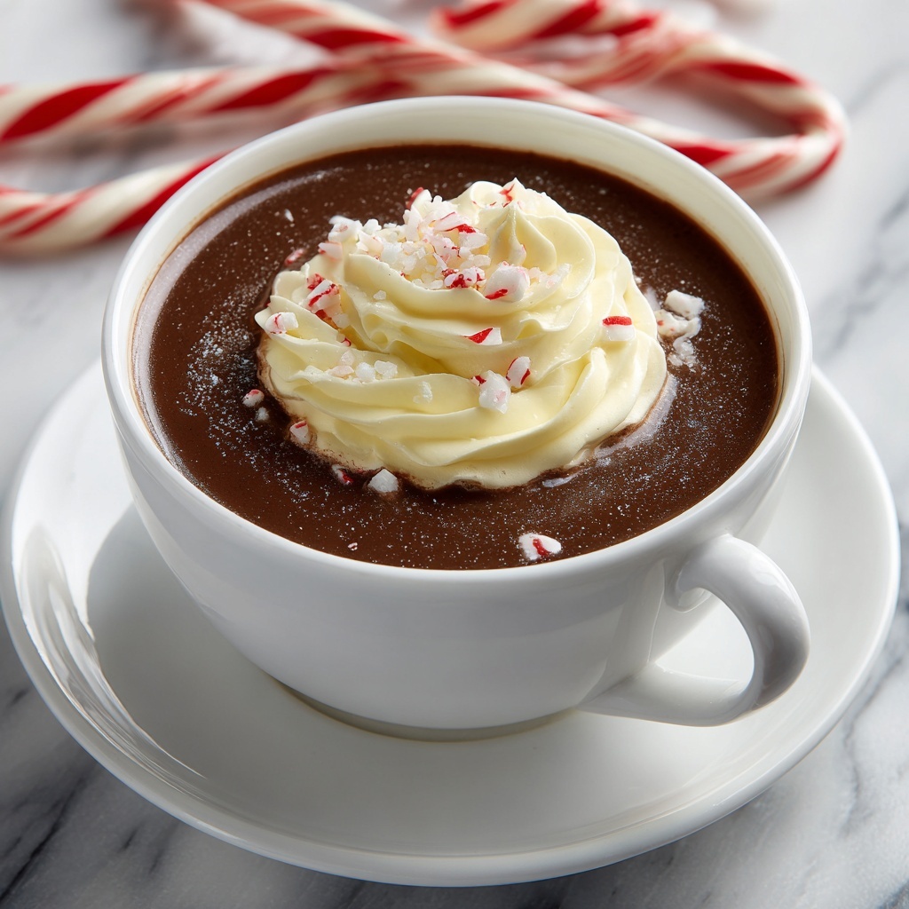 Rich Peppermint Hot Chocolate Recipe - Recipe Image