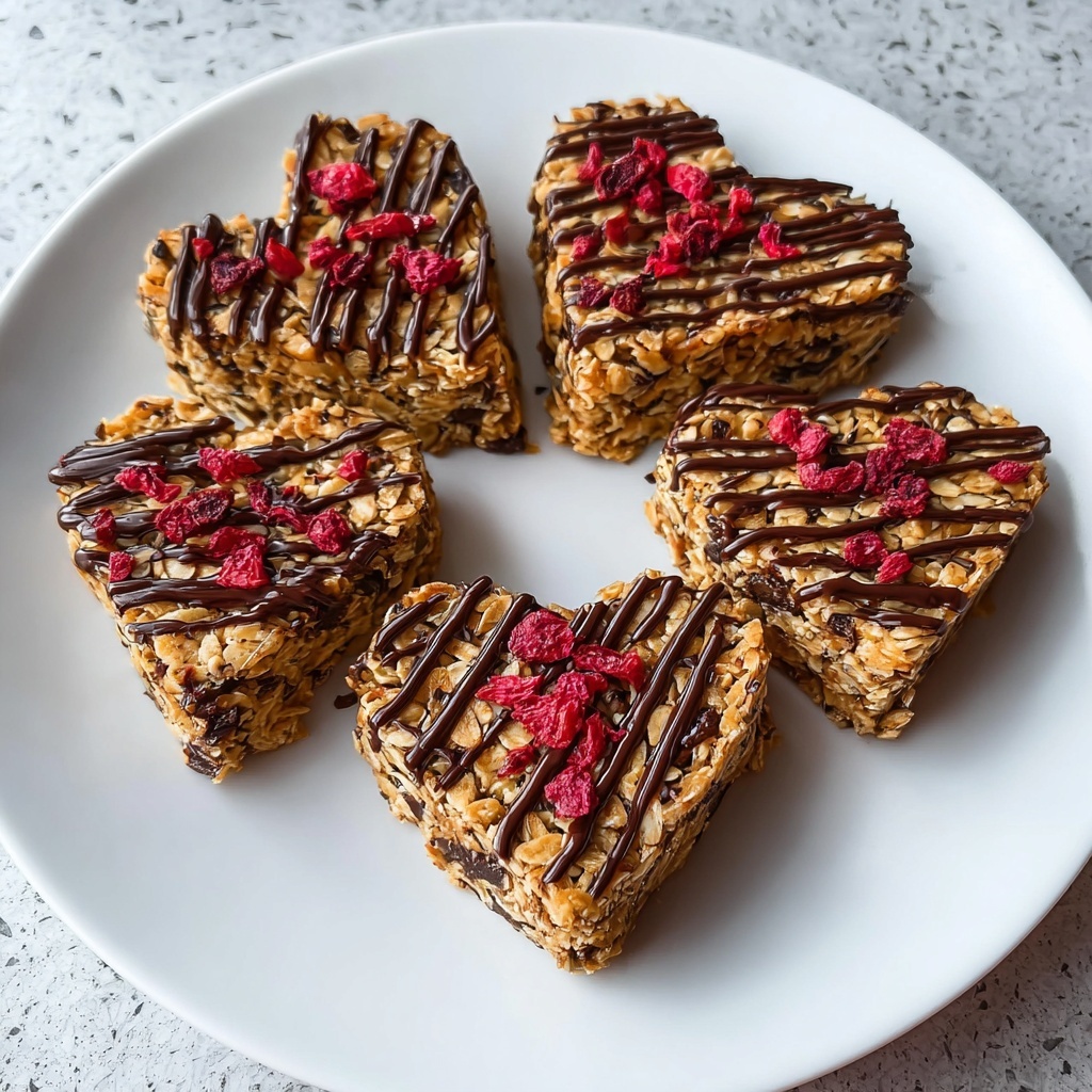 Crunchy Granola Heart Bars Recipe - Recipe Image