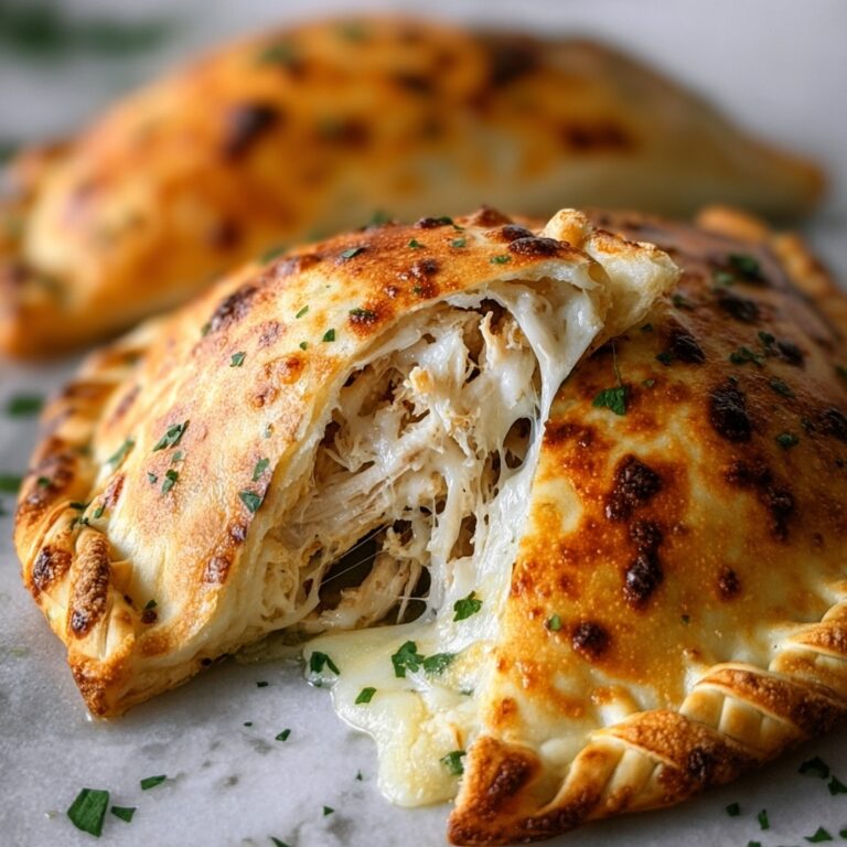 Chicken Alfredo Air Fryer Calzones Recipe