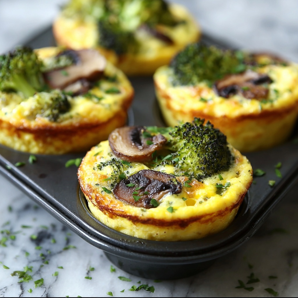Veggie-Packed Broccoli & Mushroom Egg Cups Recipe - Recipe Image