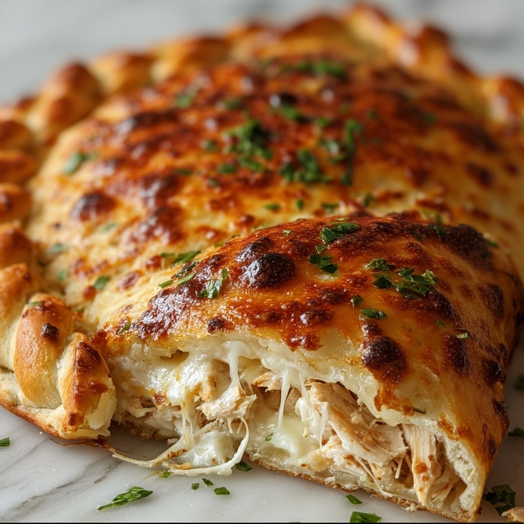 Chicken Alfredo Air Fryer Calzones Recipe - Recipe Image