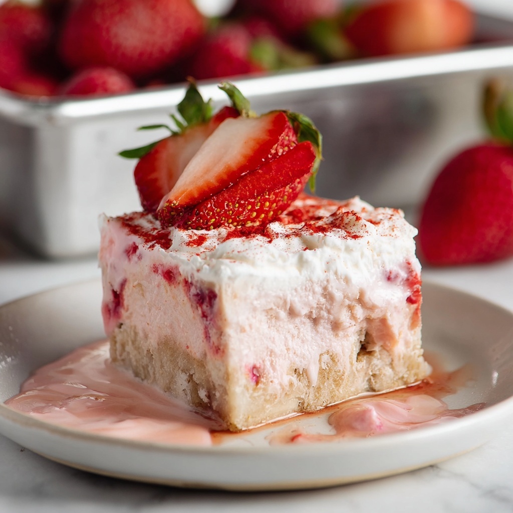 Strawberry Tres Leches (Eggless & Dairy-Free) Recipe - Recipe Image