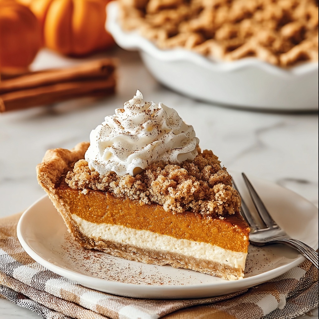 Apple Butter Pumpkin Pie with Streusel Topping Recipe - Recipe Image