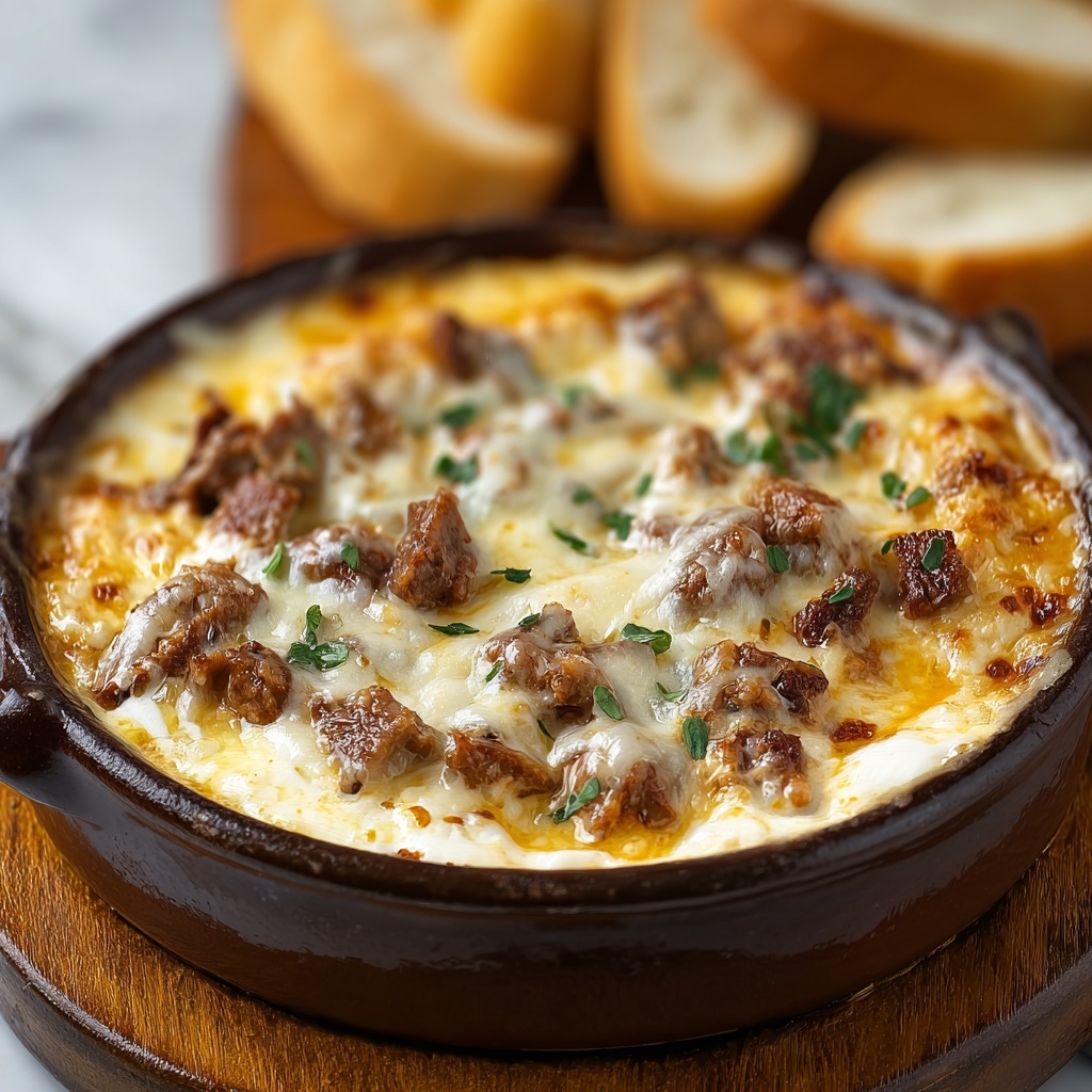 Pot Roast Beef Philly Cheese Steak Dip Recipe - Recipe Image